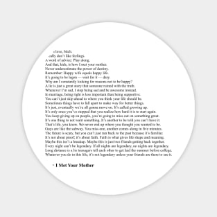 How I Met Your Mother Quotes Magnet